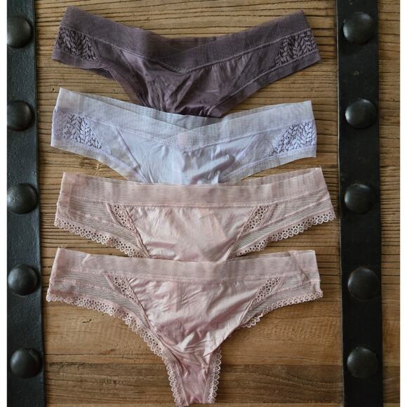 Victoria's Secret Body by Victoria Mesh Lace Smooth Thong Bundle Sz S New - Picture 1 of 4